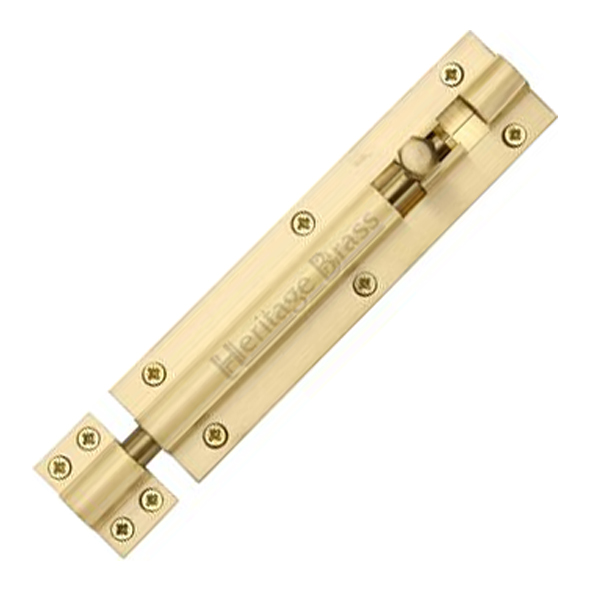 C1584 6-SB • 152 x 038mm • Satin Brass • Heritage Brass Straight Barrel Bolt